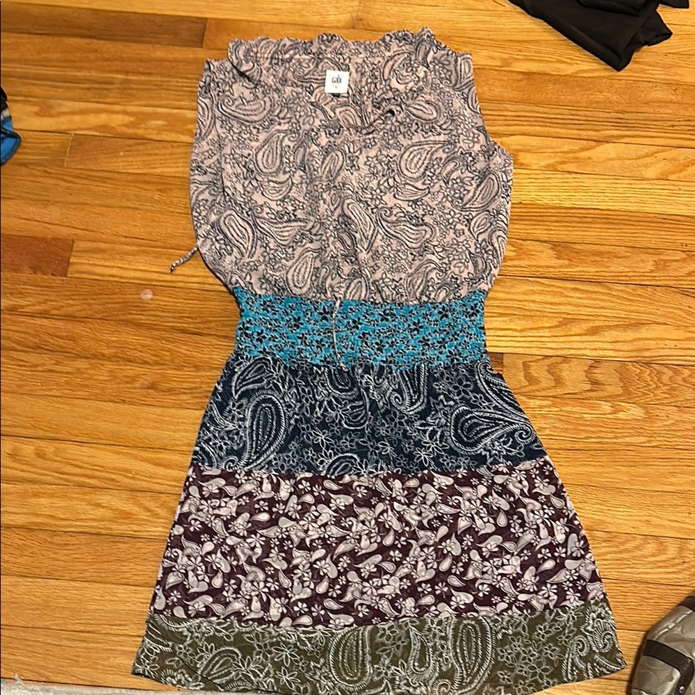 Paisley Patterned Sleeveless Dress